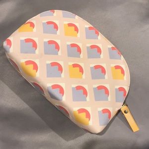 Pastel print pouch and makeup bag